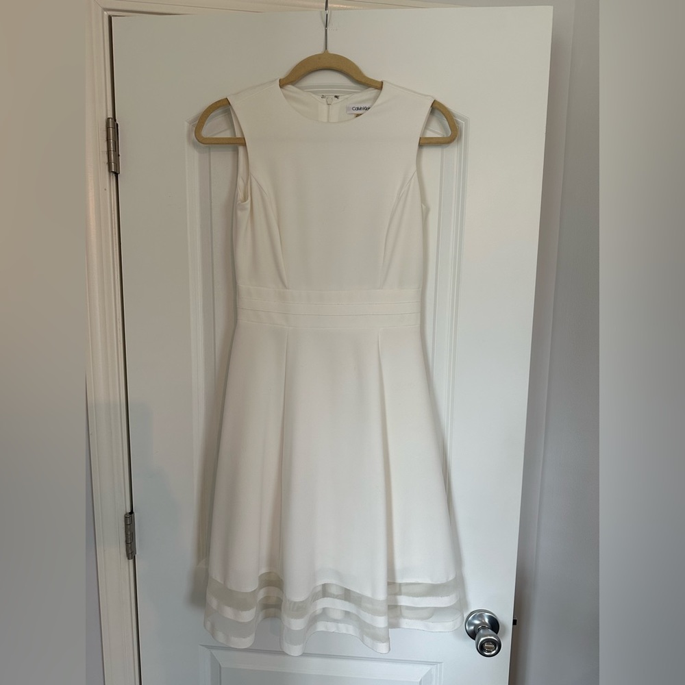 Calvin Klein white dress, size 2.